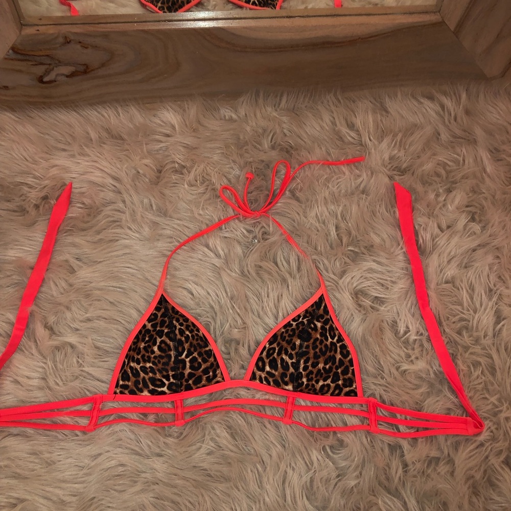 Victoria’s Secret leopard cage swim top pre loved